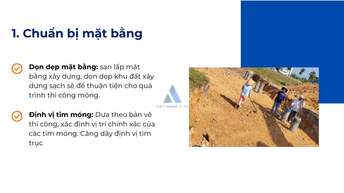 Chuẩn bị mặt bằng 