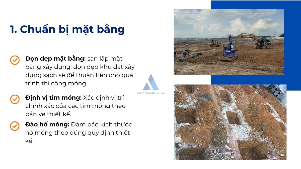 Chuẩn bị mặt bằng 