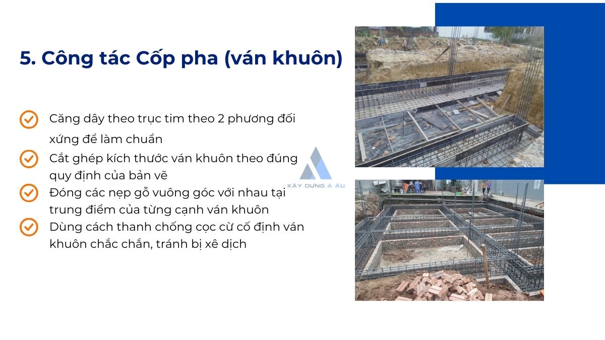 Công tác cốp pha 