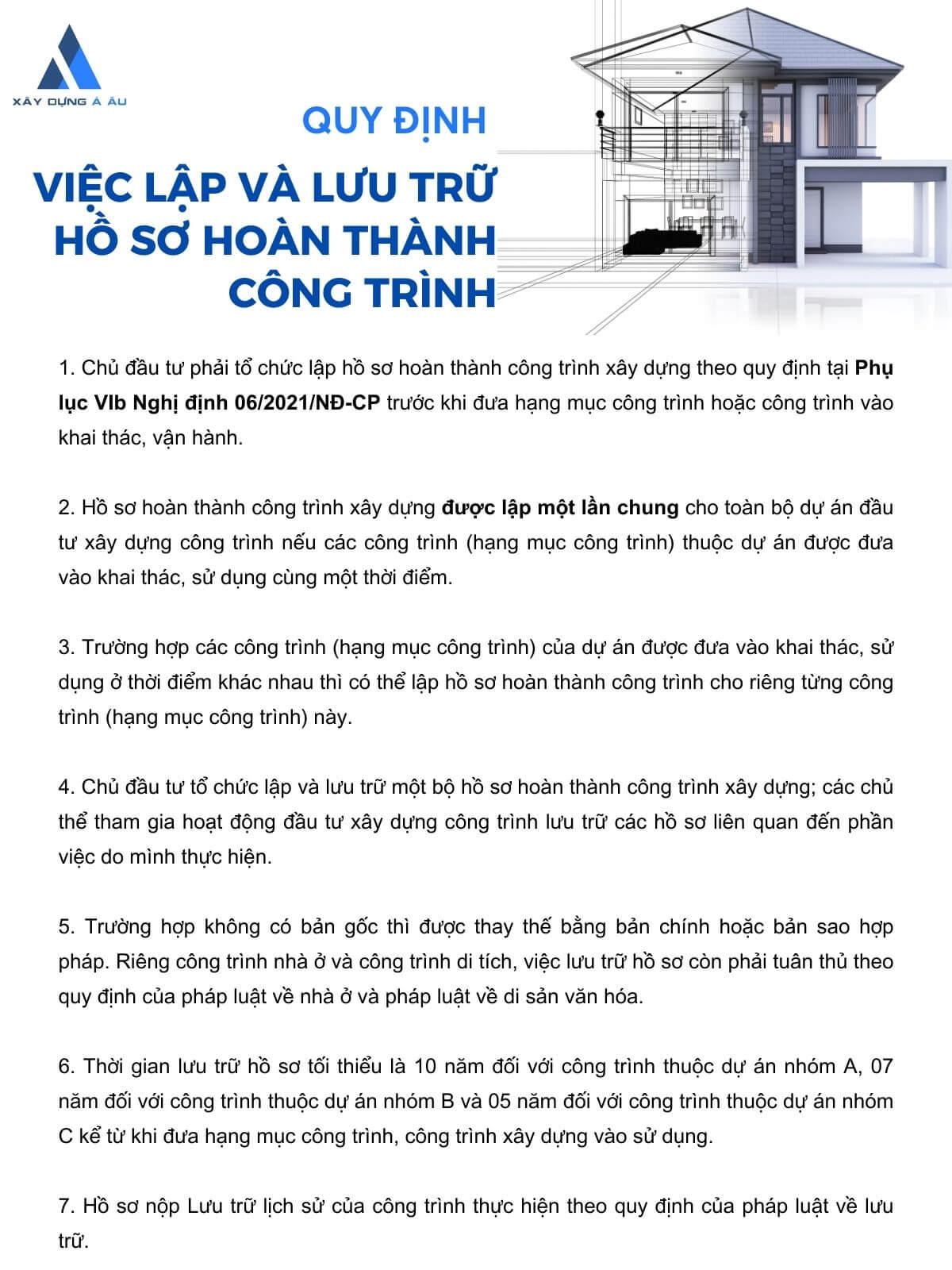 Quy định hoàn công xây dựng 