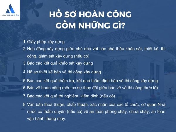 Hồ sơ hoàn công gồm những gì